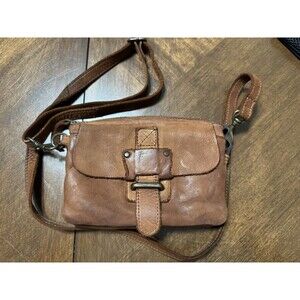 Harbour 2nd Leather Crossbody Luna Bag Compact Purse Brown Adjustable Strap
